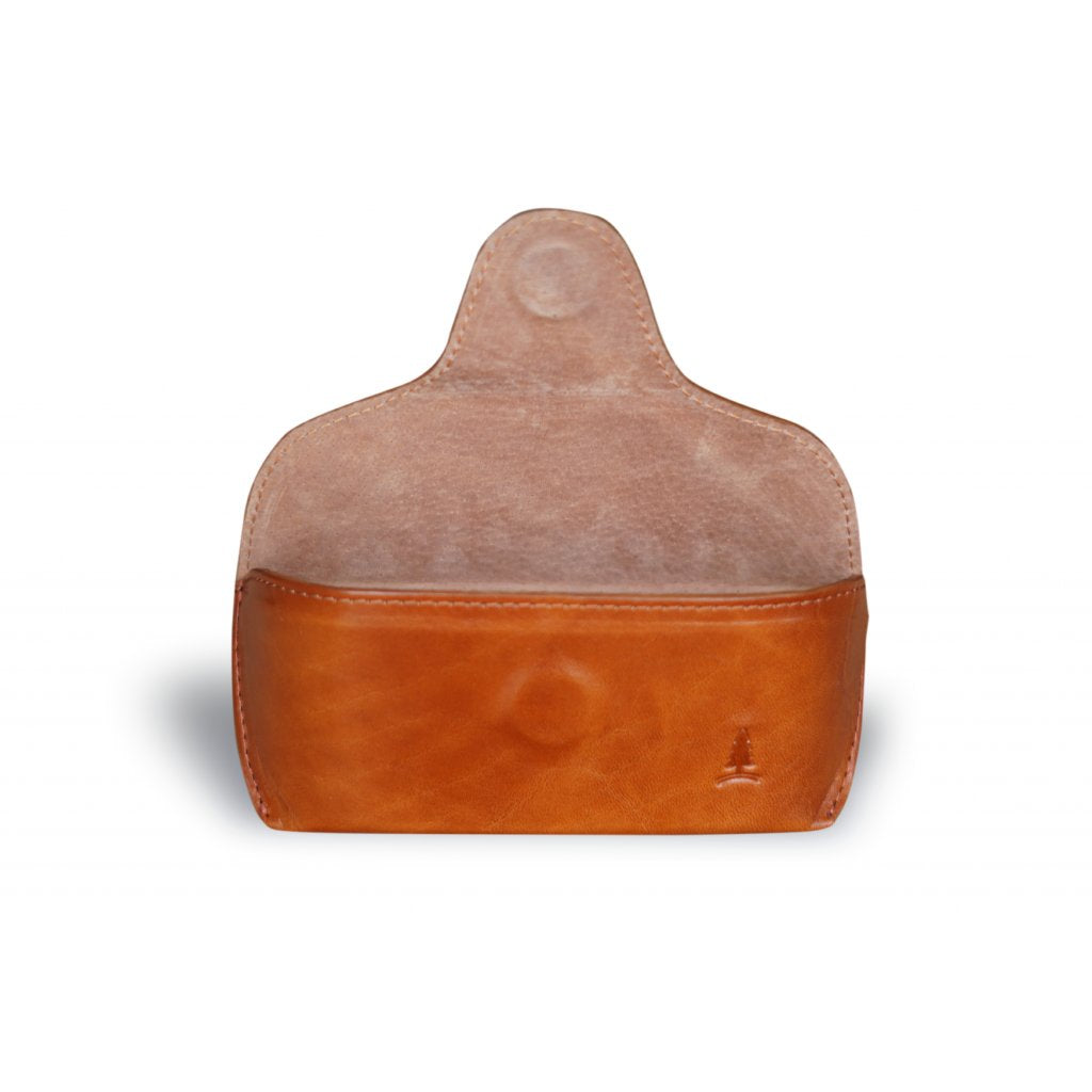 Cognac brown leather case for Champ glasses