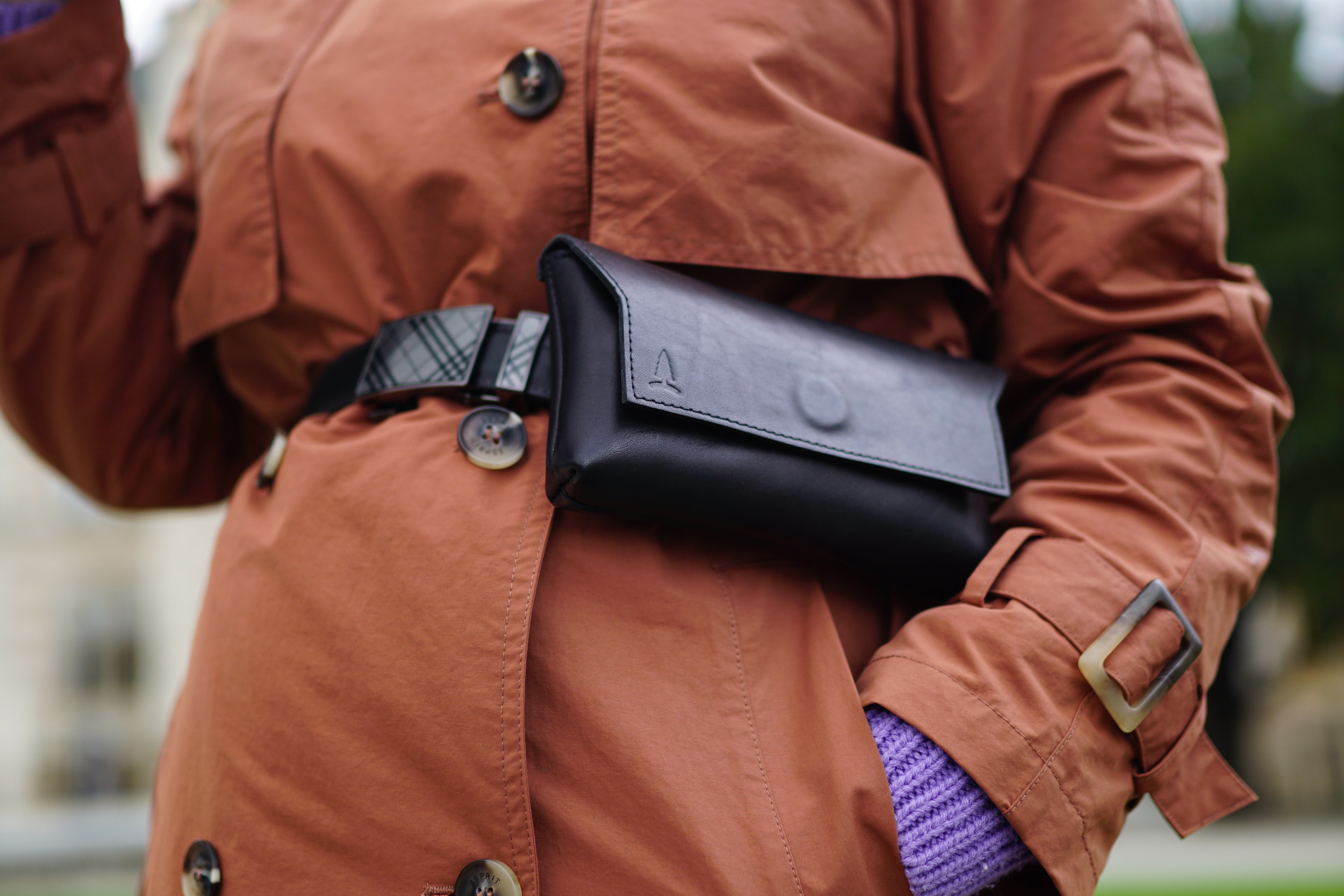 Štýlový čierny set pre dámy Noir - opasok a kabelka