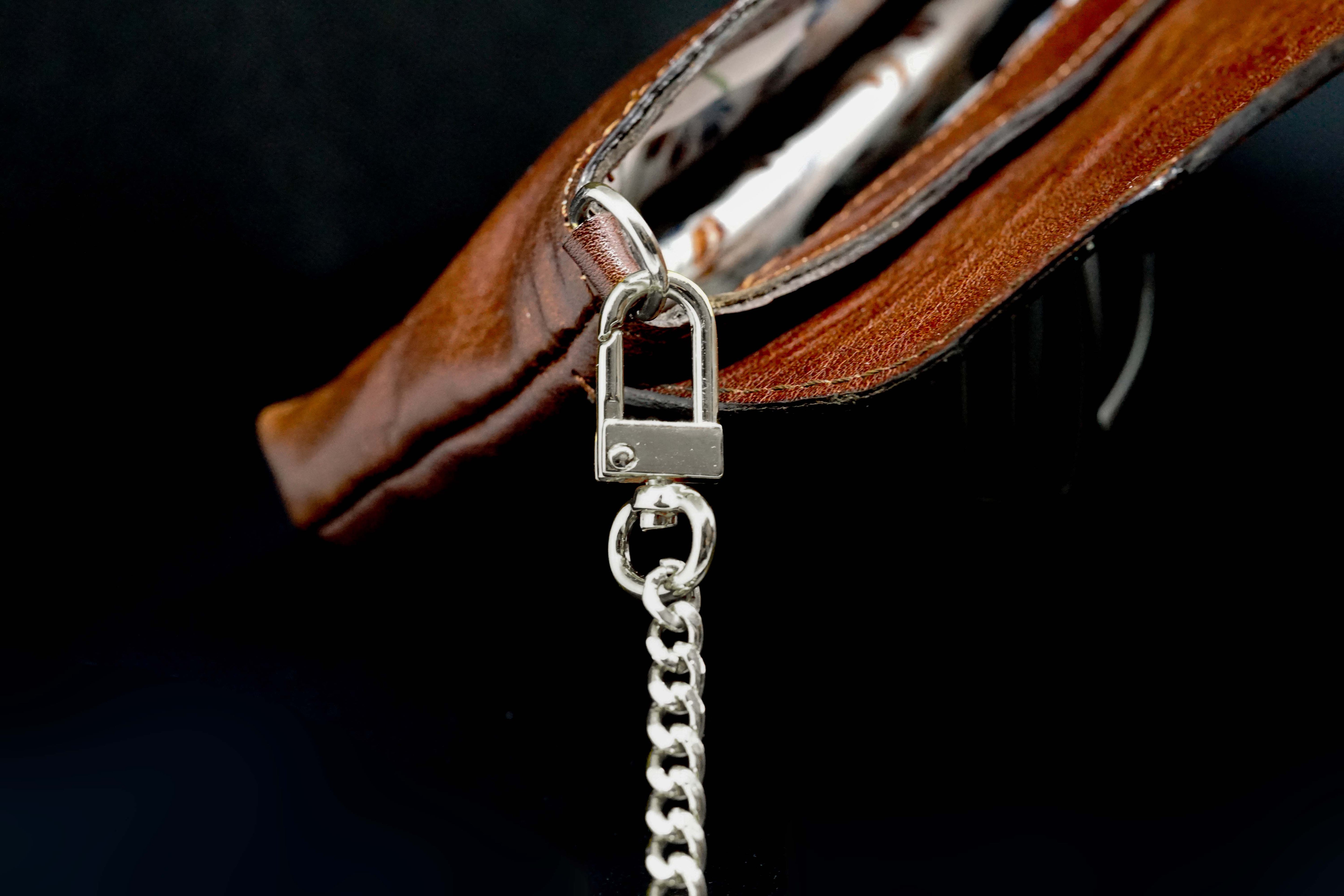 Štýlový hnedý set pre dámy Euphory - opasok a kabelka